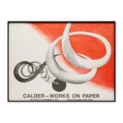 Alexander Calder Perls Galleries 1976 Framed Poster