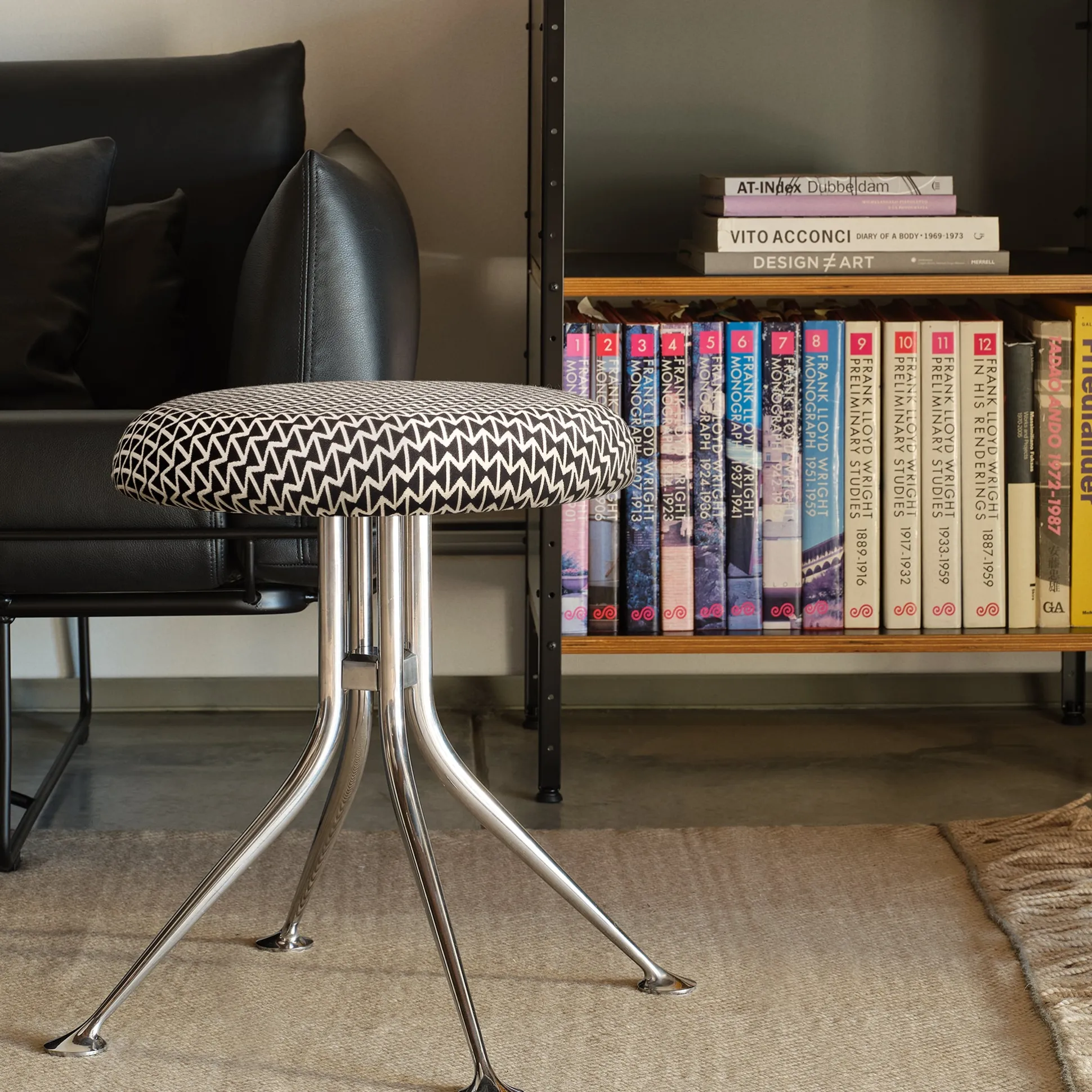 Alexander Girard Upholstered Stool from Herman Miller