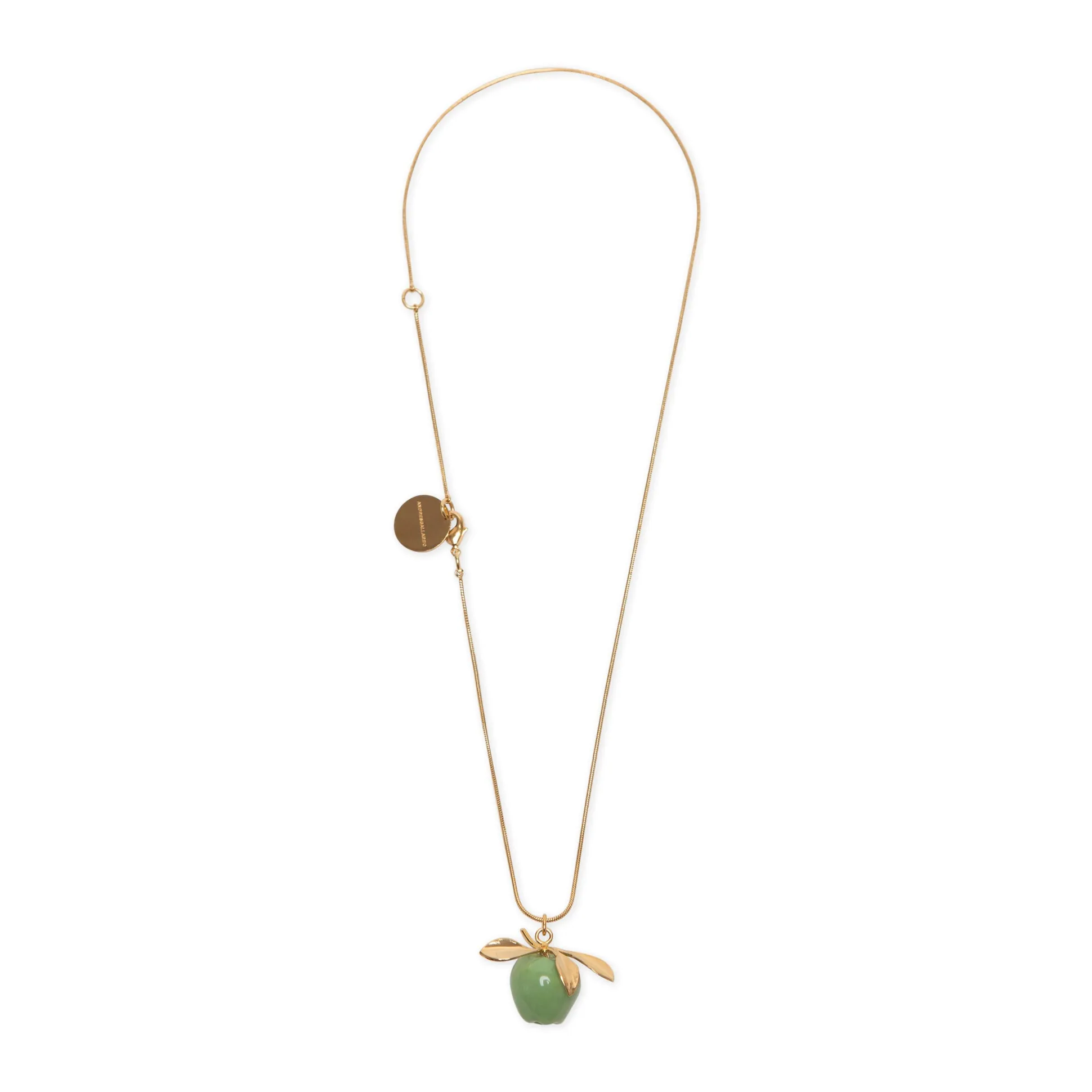 Andrés Gallardo Green Apple Stem Gold-Plated Necklace