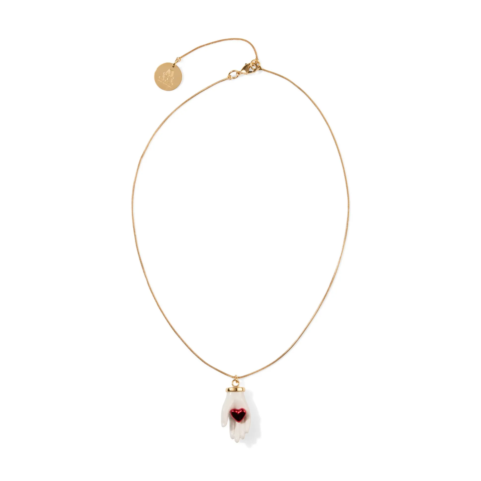 Andrés Gallardo Little Hand & Heart Gold-Plated Necklace