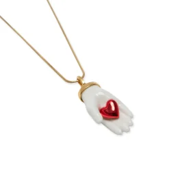 Andrés Gallardo Little Hand & Heart Gold-Plated Necklace