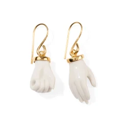 Andrés Gallardo Little Hands Gold-Plated Hook Earrings