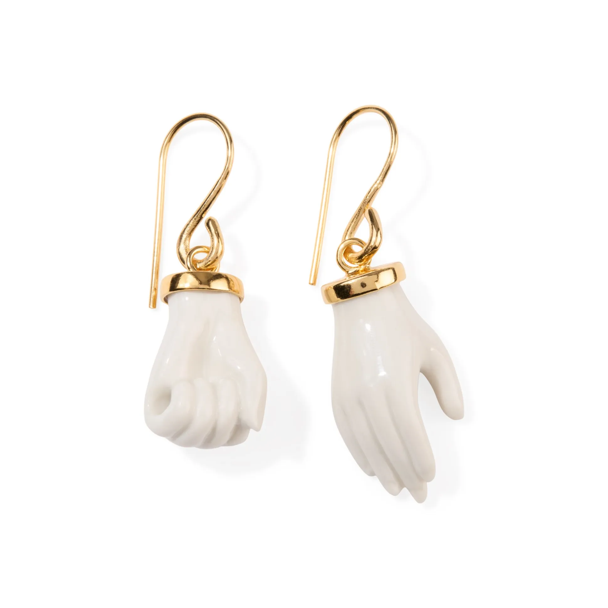 Andrés Gallardo Little Hands Gold-Plated Hook Earrings