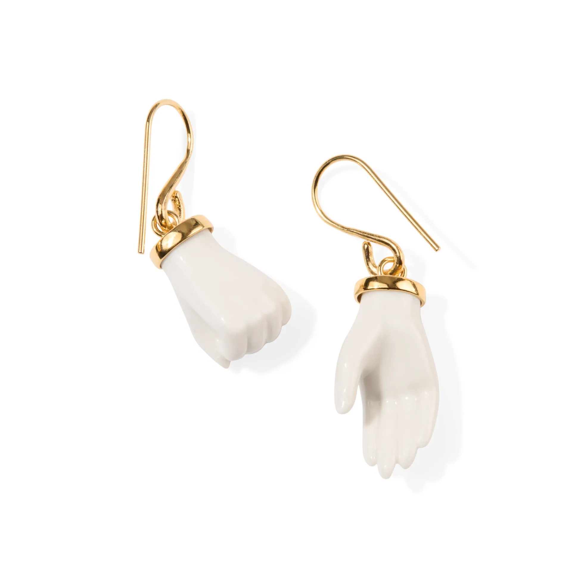 Andrés Gallardo Little Hands Gold-Plated Hook Earrings