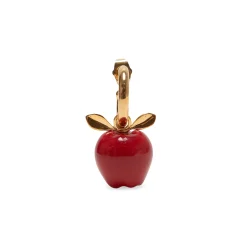 Andrés Gallardo Red Apple Single Gold-Plated Hoop Earring