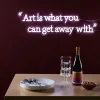 Andy Warhol Art Is What You Can Get Away With Quote Neon Sign
