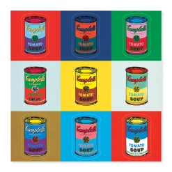 Andy Warhol's Campbell's Soup Cans Apply Stickers - Set of 9
