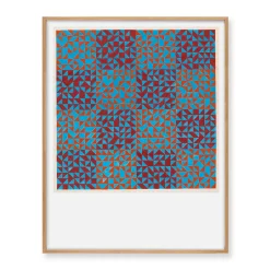Anni Albers Color Study (Blue and Reds) Framed Poster