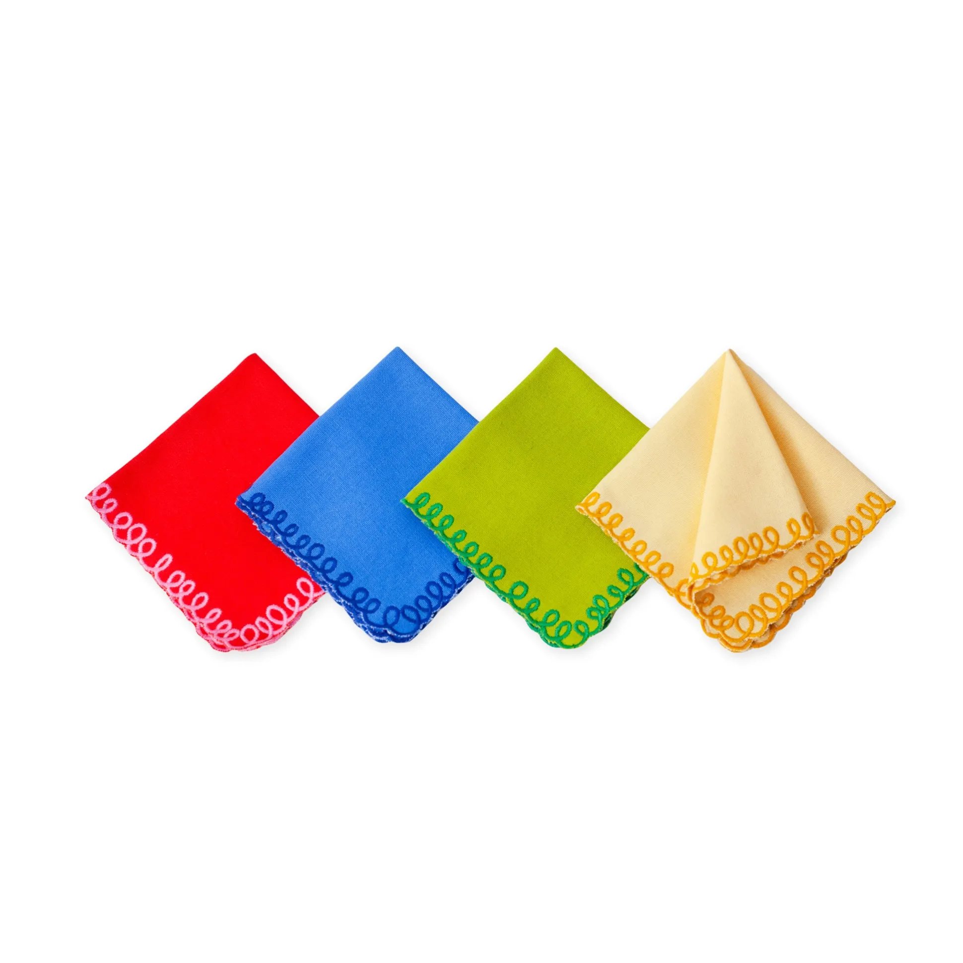 Areaware Doodle Lace Cotton Cocktail Napkins - Set of 4