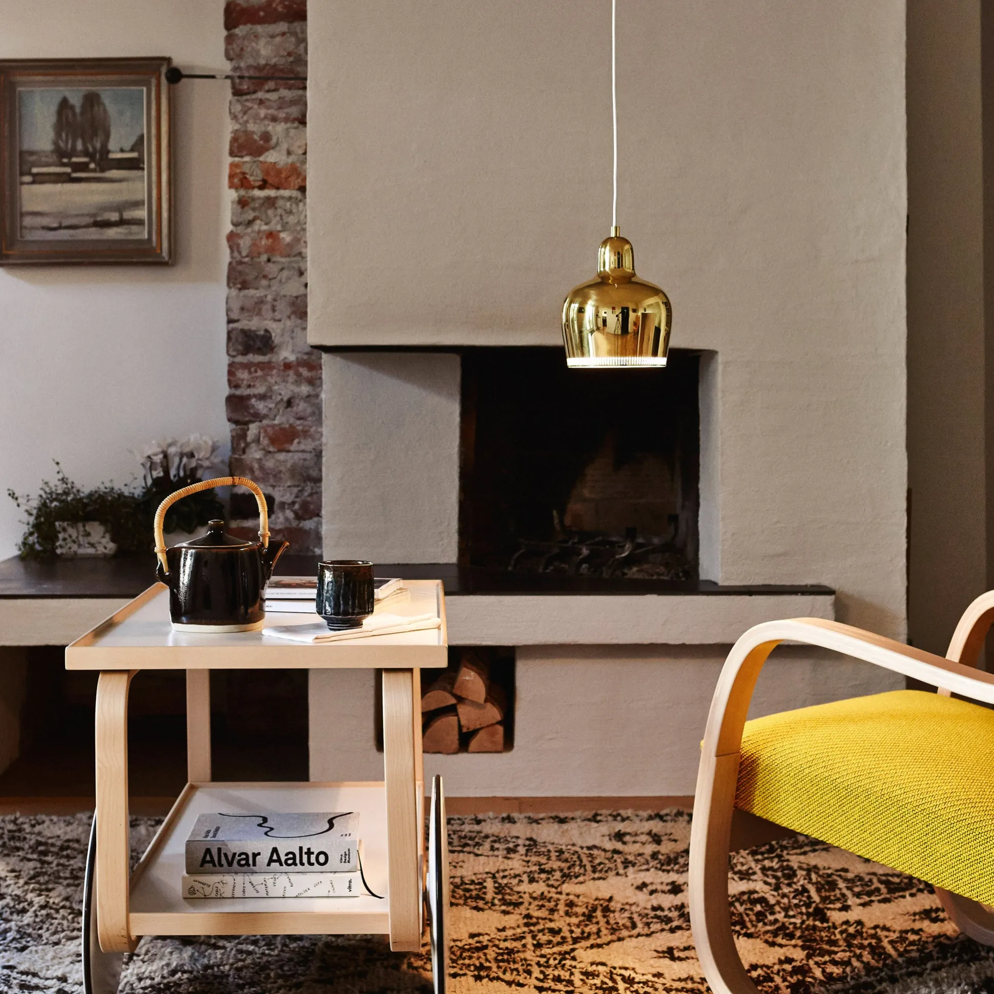 Artek Aalto Golden Bell A330S Pendant Light - Brass