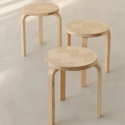 Artek Aalto Marimekko Stacking Stool 60 - Lokki