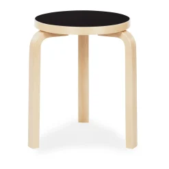 Artek Aalto Stacking Stool 60/ Black
