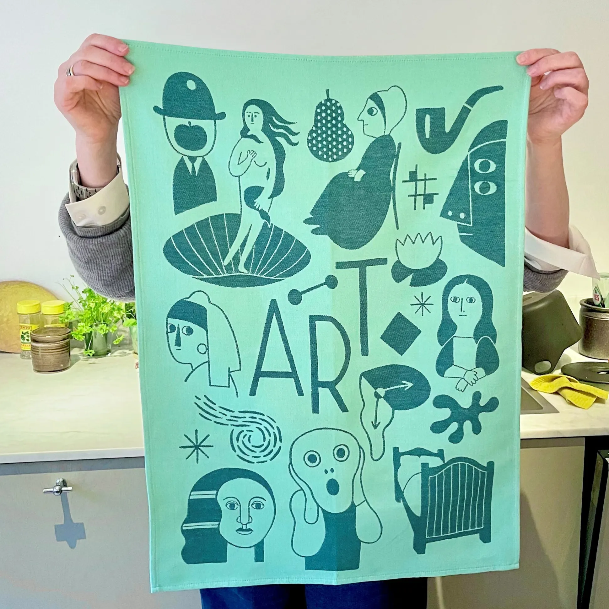 Art Lovers Cotton Tea Towels - Set of 2