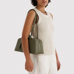 Baggu Recycled Leather Bowler Bag