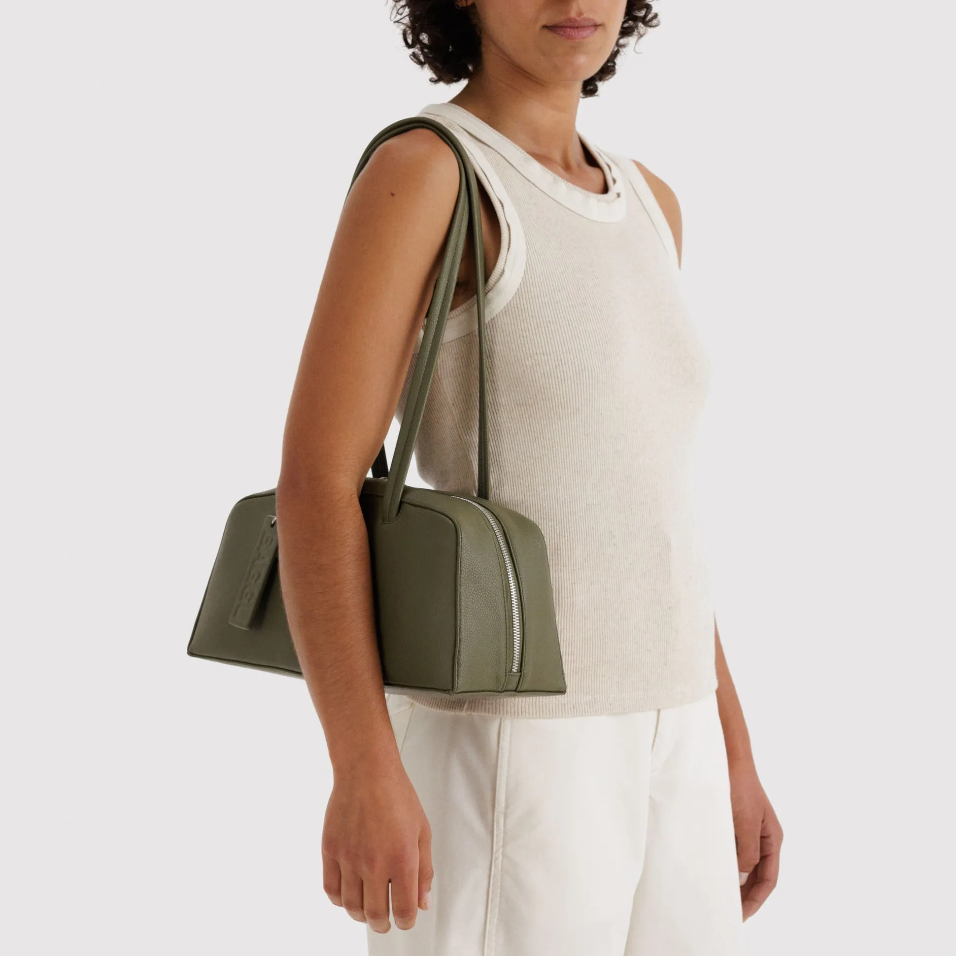 Baggu Recycled Leather Bowler Bag