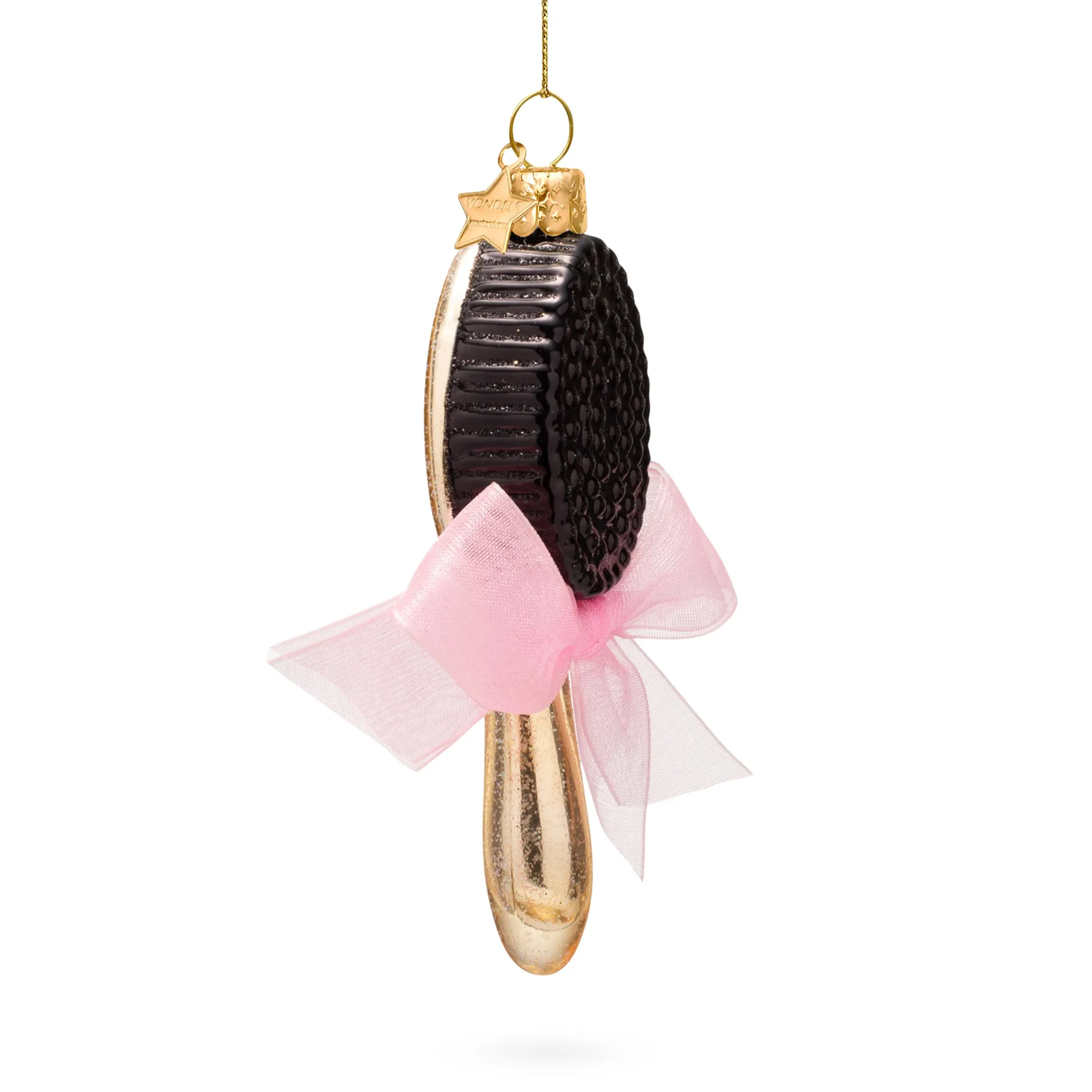 Beauty Counter Glass Holiday Ornament - Hairbrush