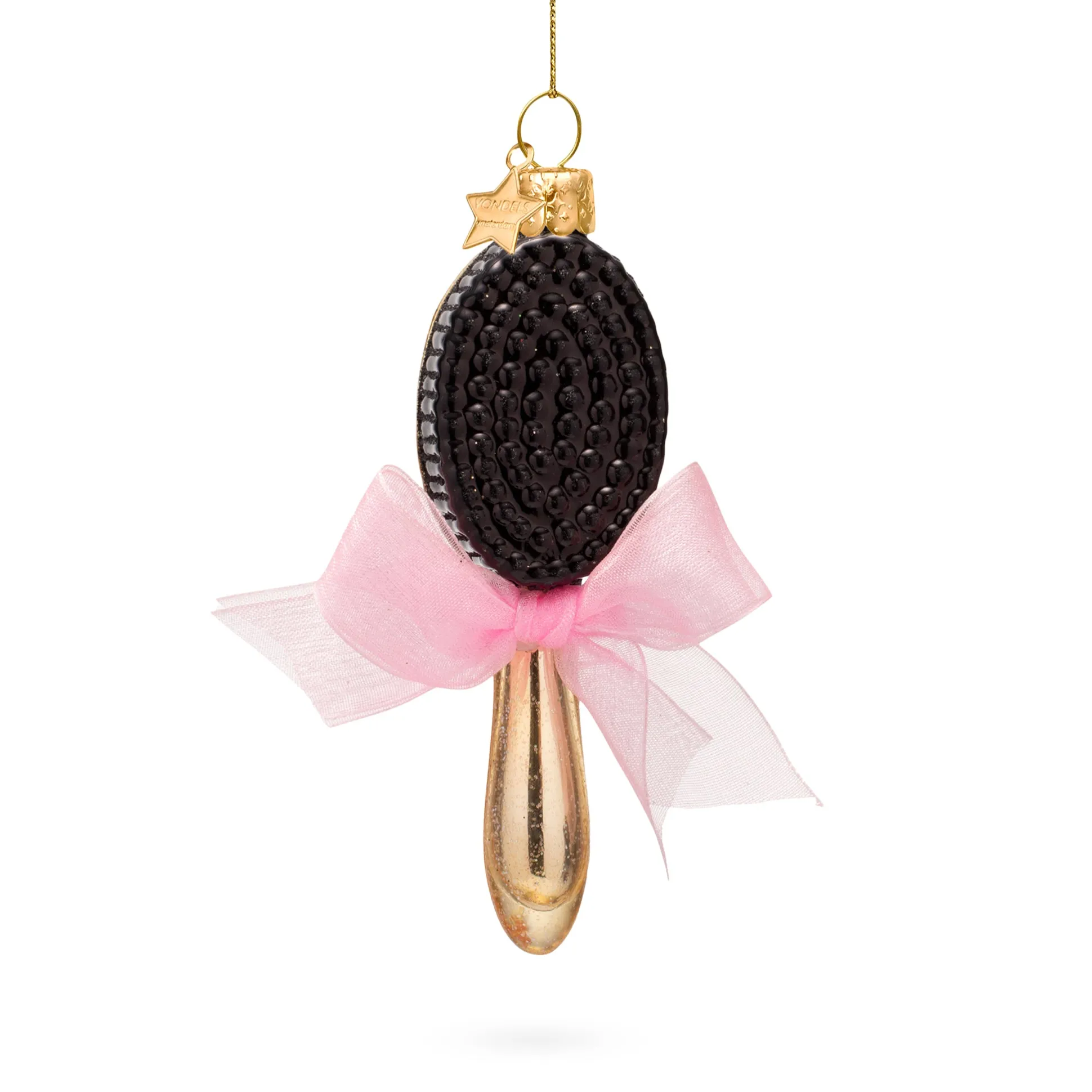 Beauty Counter Glass Holiday Ornament - Hairbrush