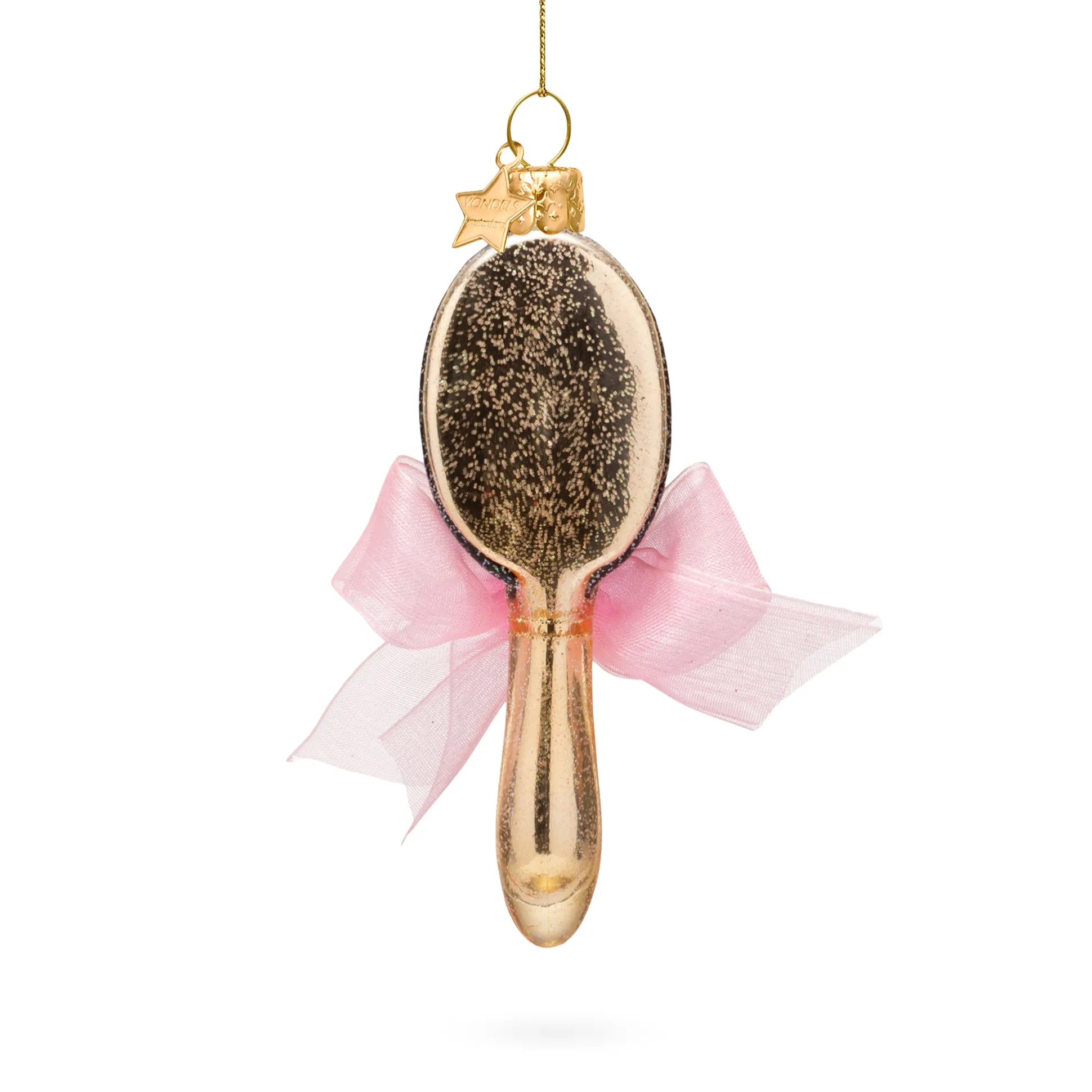 Beauty Counter Glass Holiday Ornament - Hairbrush