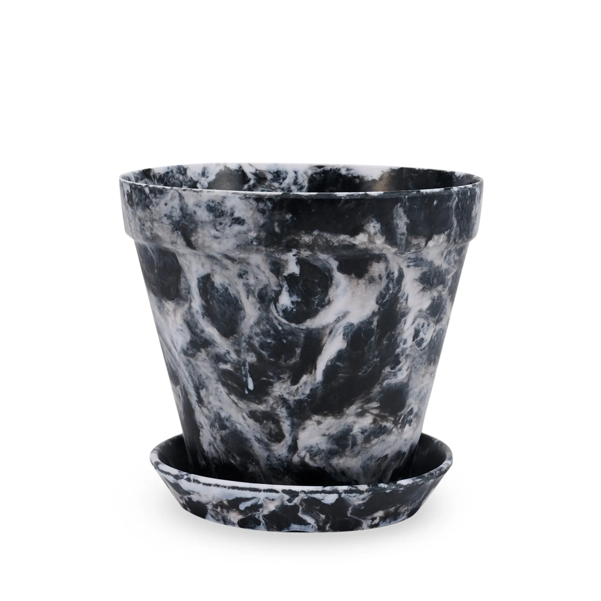 Blumen Marbled Planter and Saucer Set