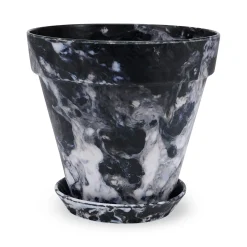 Blumen Marbled Planter and Saucer Set