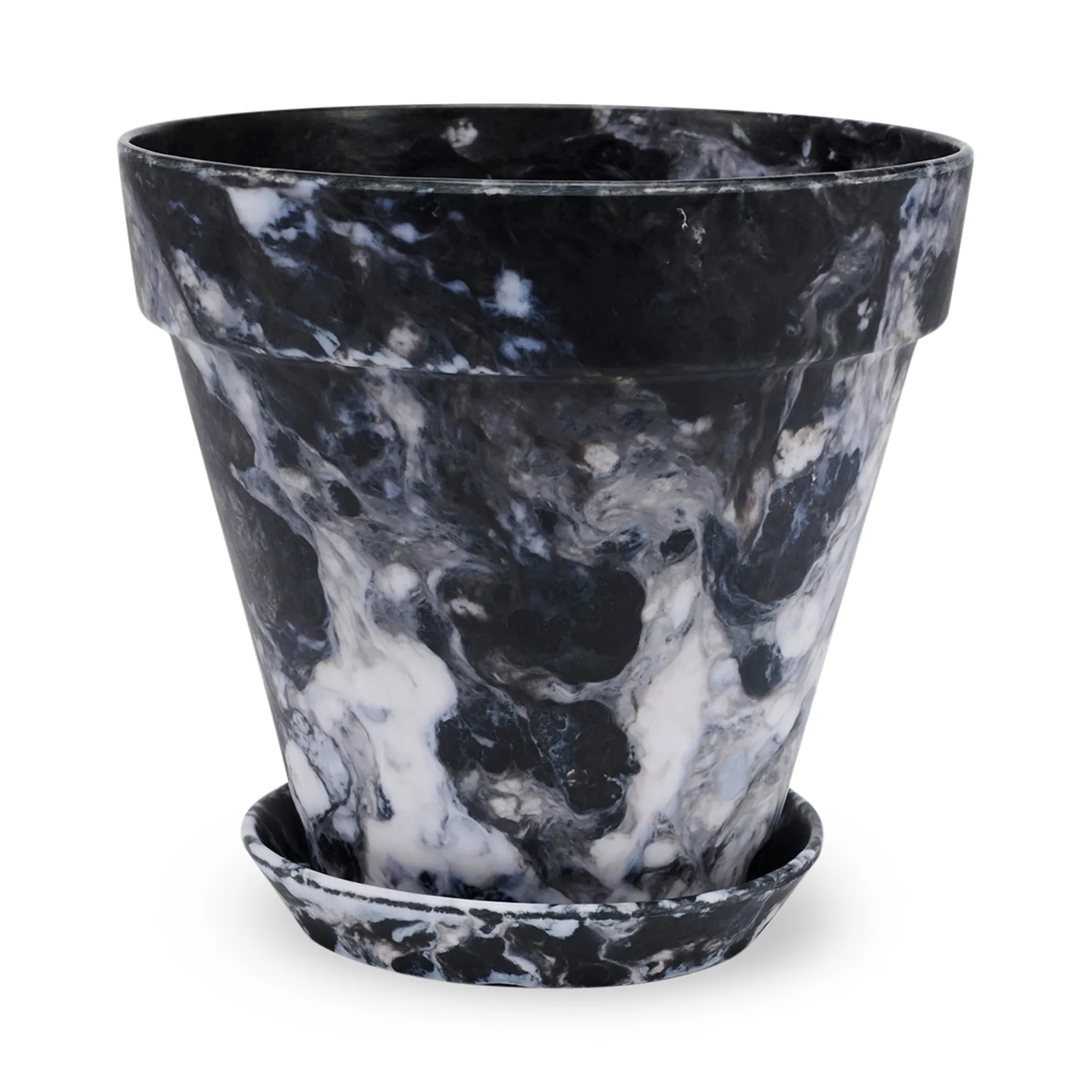 Blumen Marbled Planter and Saucer Set