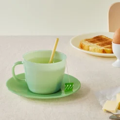 Bodum Copenhagen Glass Mug & Saucer Set