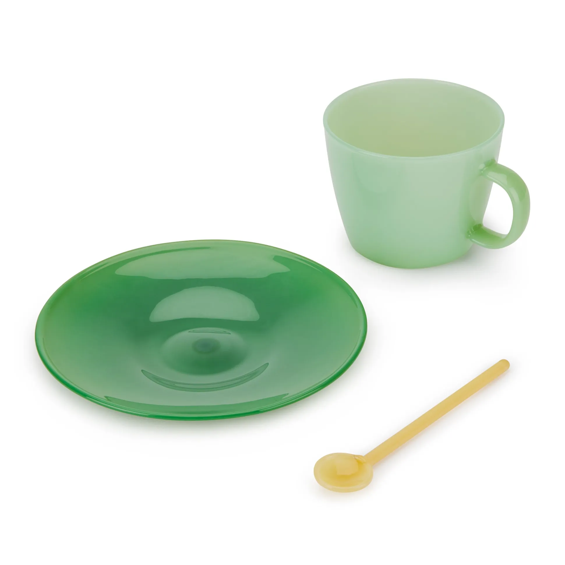 Bodum Copenhagen Glass Mug & Saucer Set