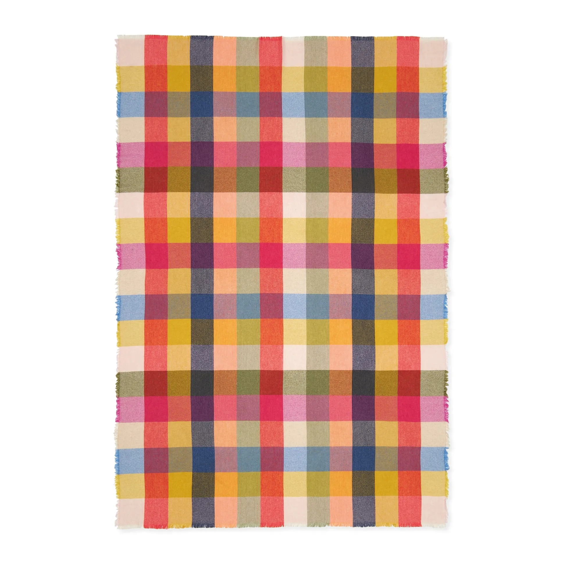 Bold Plaid Oversized Merino & Cashmere Throw