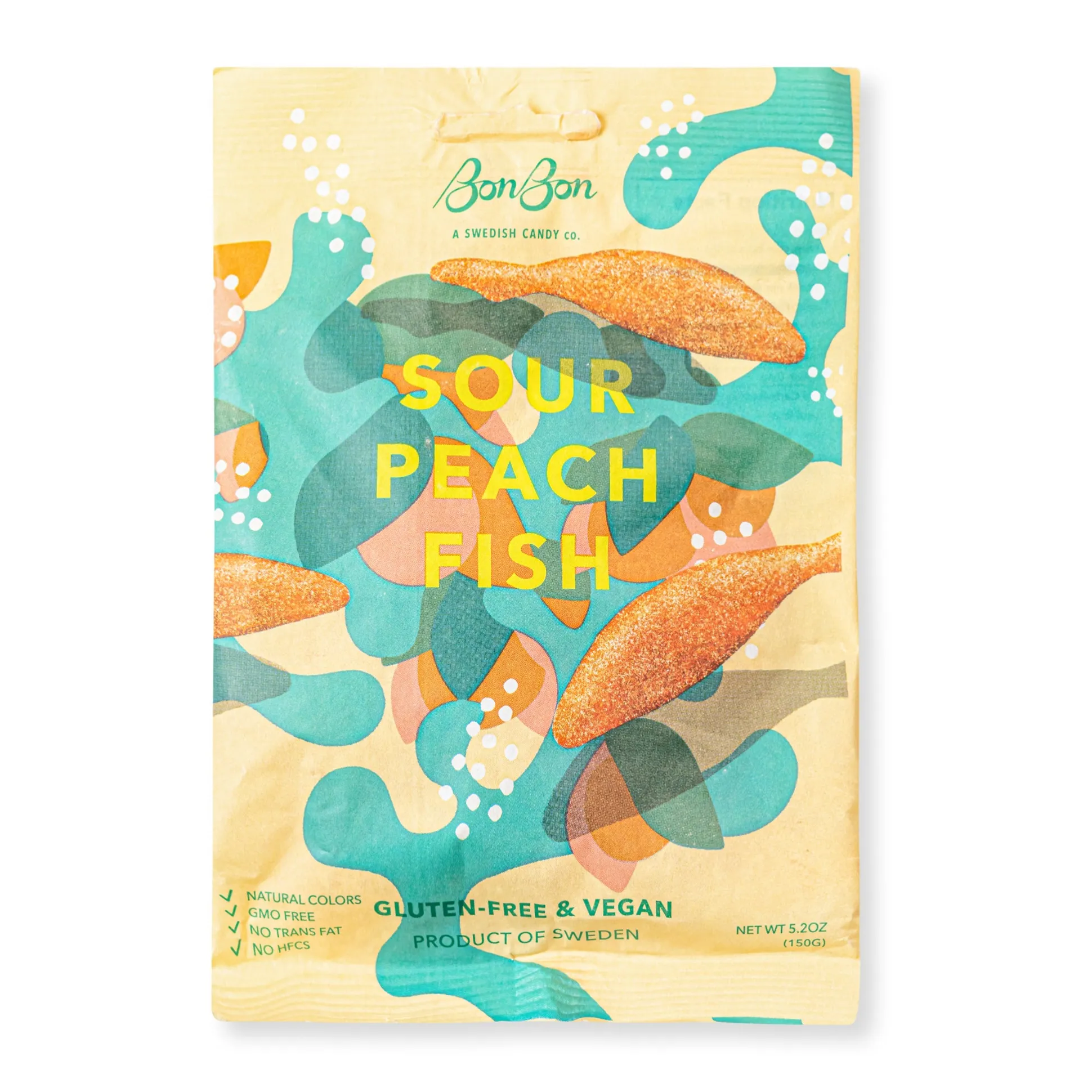 BonBon Gummy Fish Candy - Sour Peach