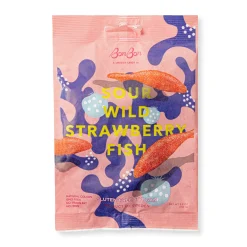 BonBon Gummy Fish Candy - Sour Wild Strawberry