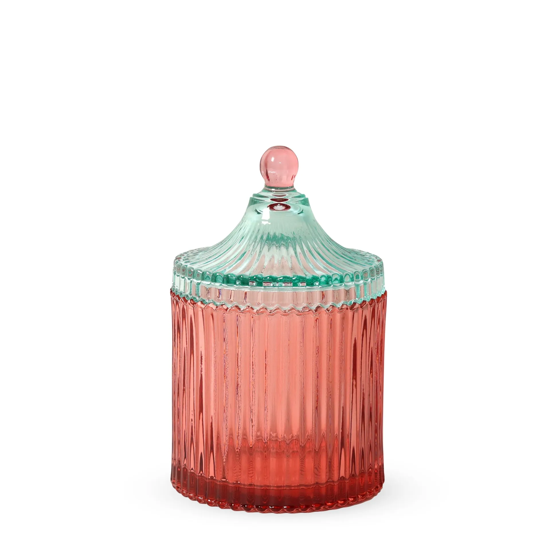 Candy Stripe Glass Storage Jar
