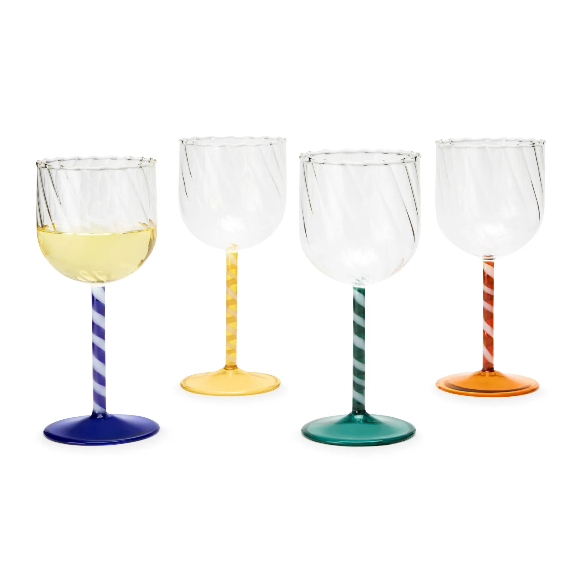 Candy Twist Glassware - Set of 4 - Wine Set of 4