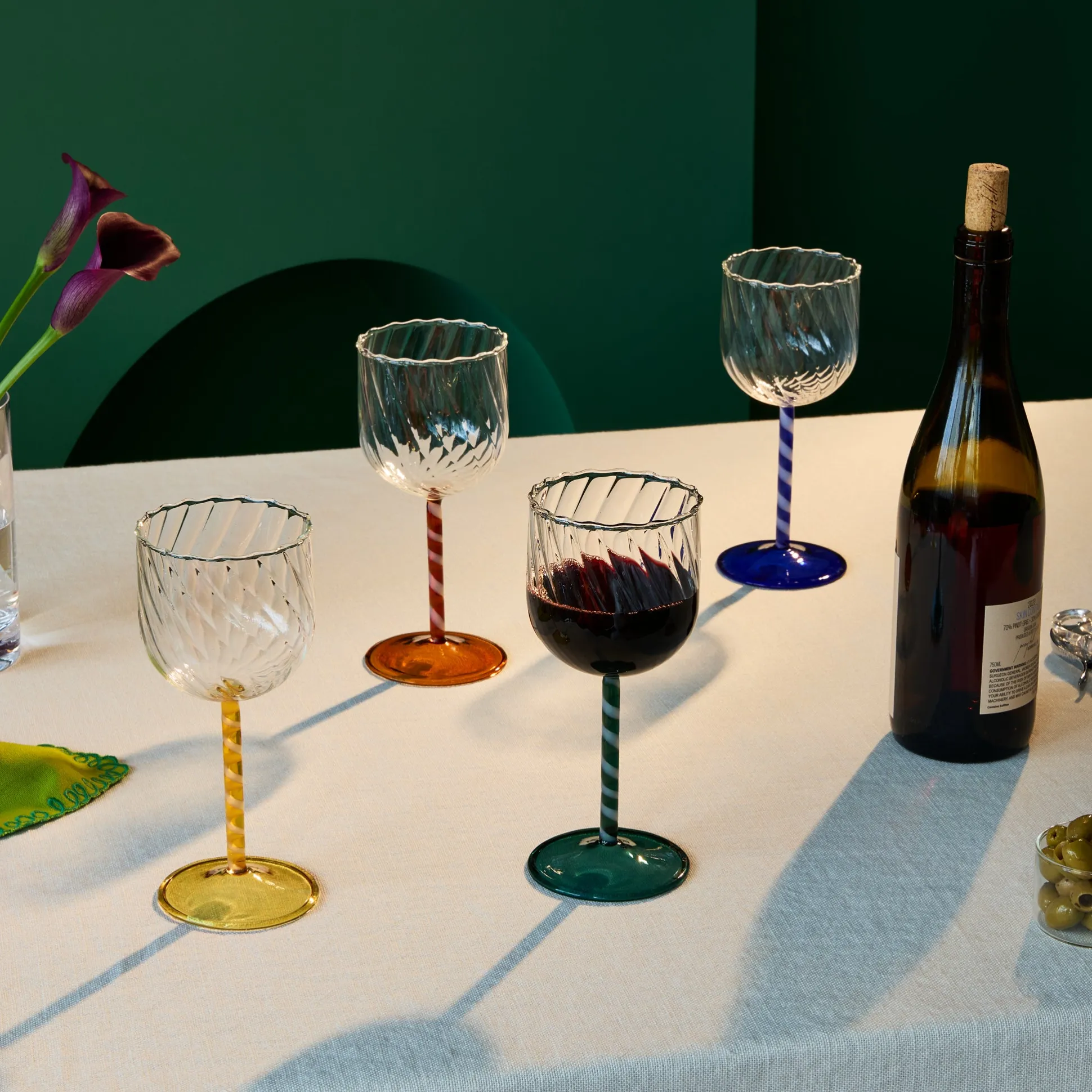 Candy Twist Glassware - Set of 4 - Wine Set of 4