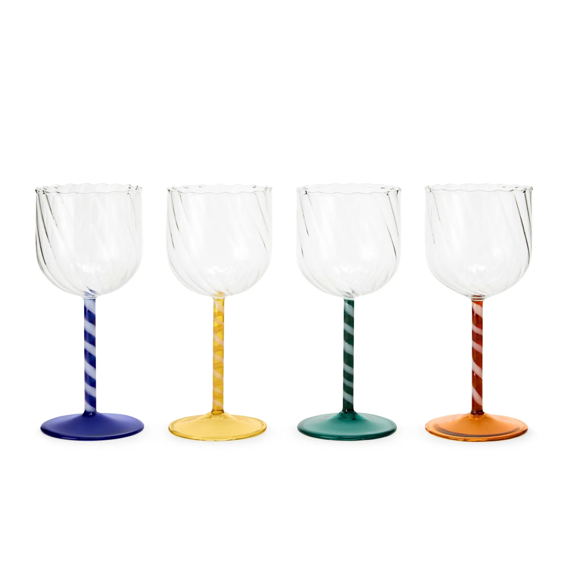 Candy Twist Glassware - Set of 4 - Wine Set of 4