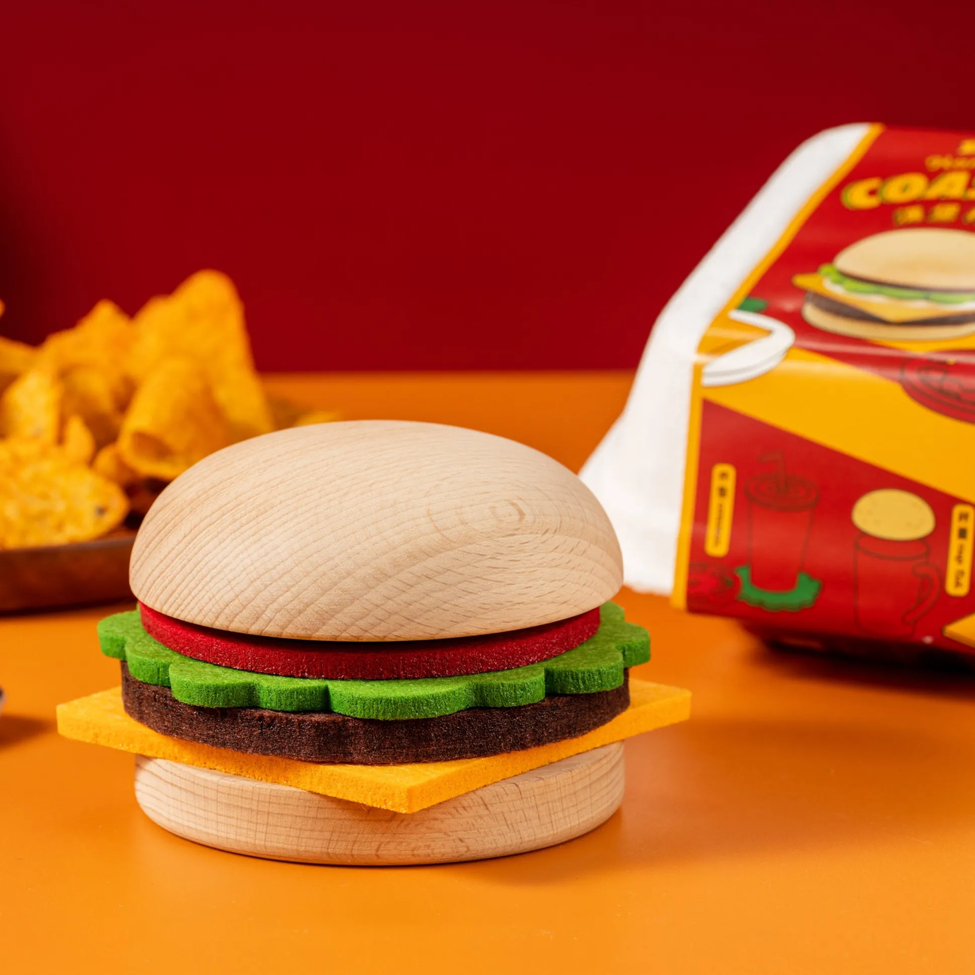 Cheeseburger Coasters - Set of 5