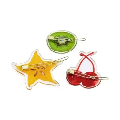 Chunks Fruit Salad Hair Clips - Set of 3