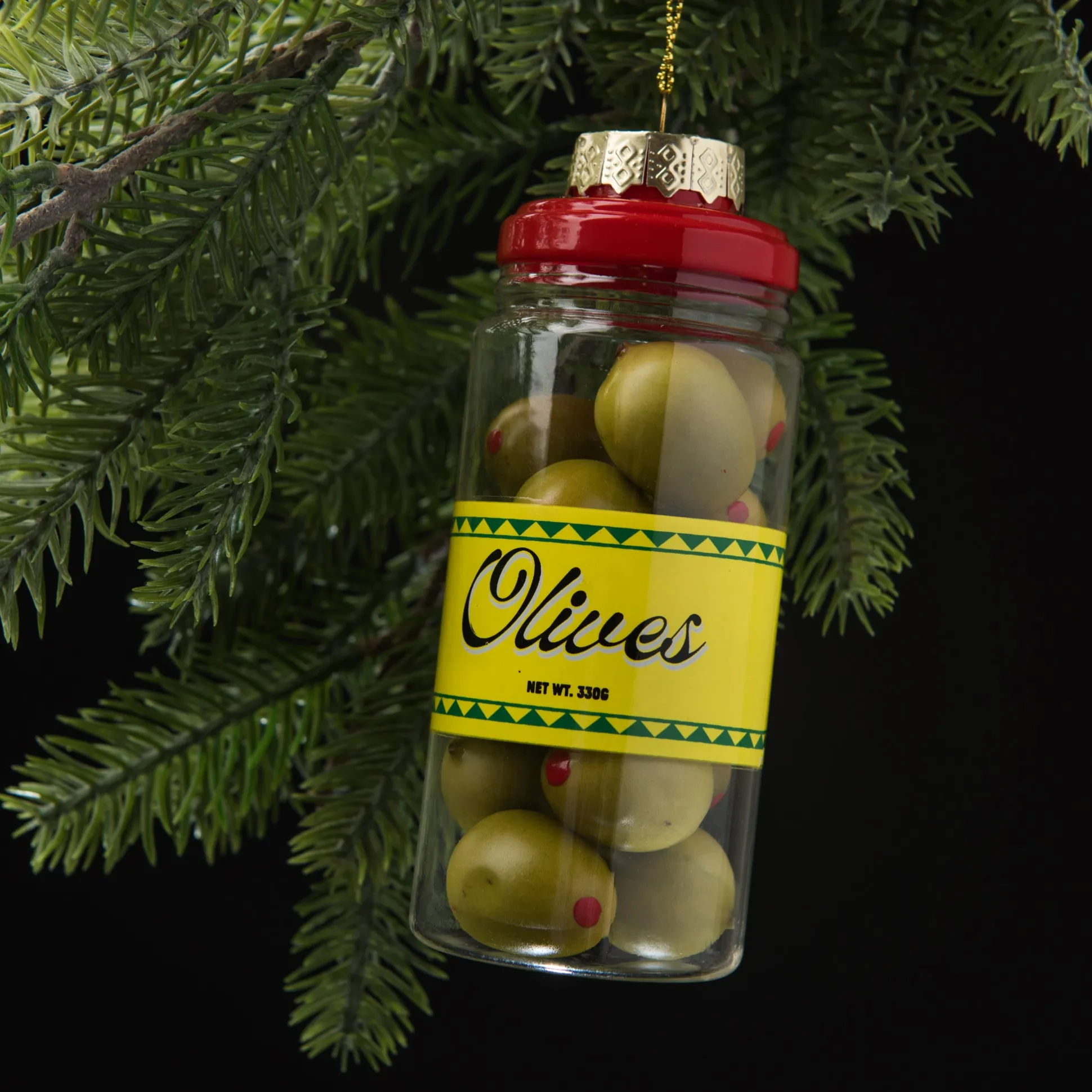 Cocktail Glass Holiday Ornament - Olive Jar