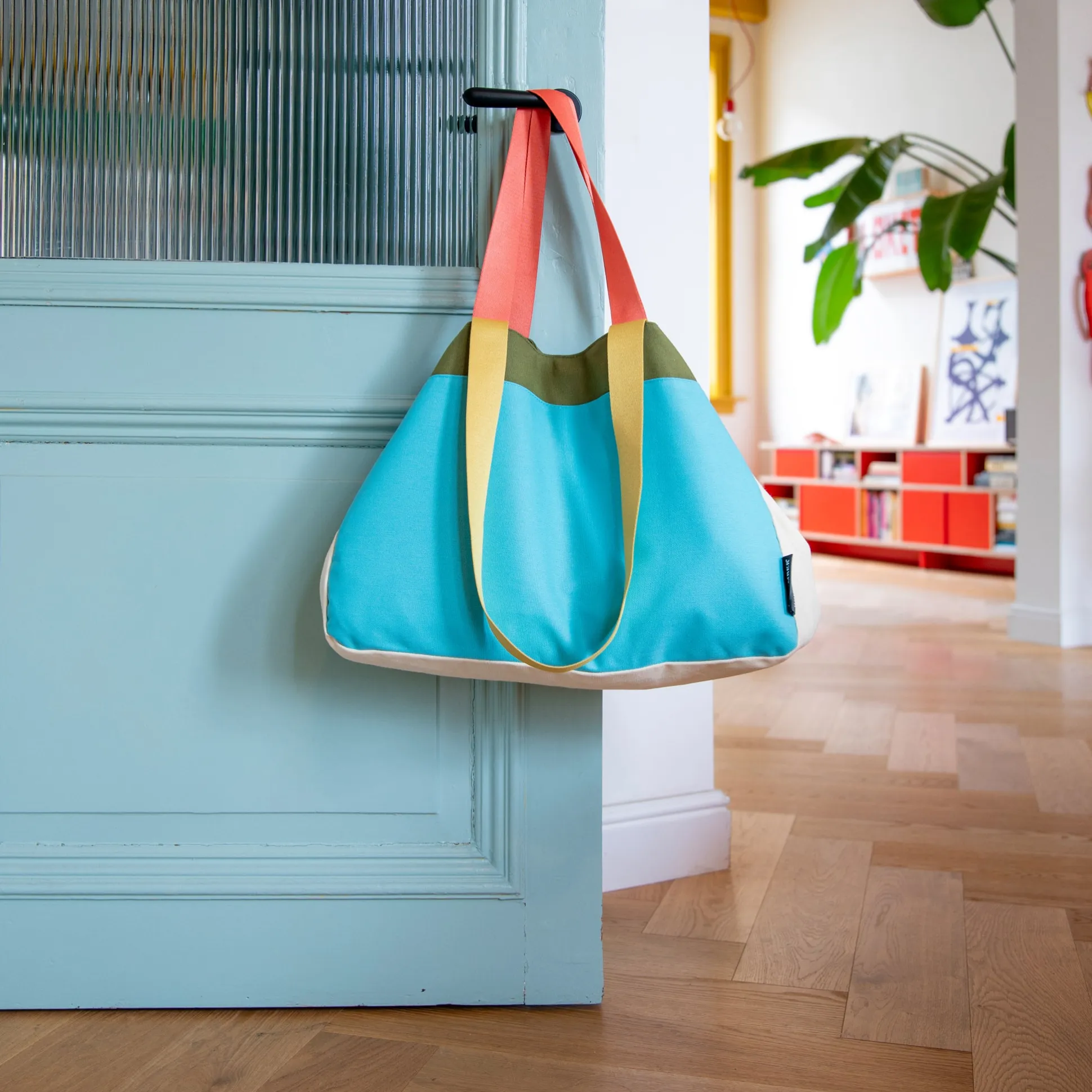 Colorful Oversized Cotton Canvas Tote Bag