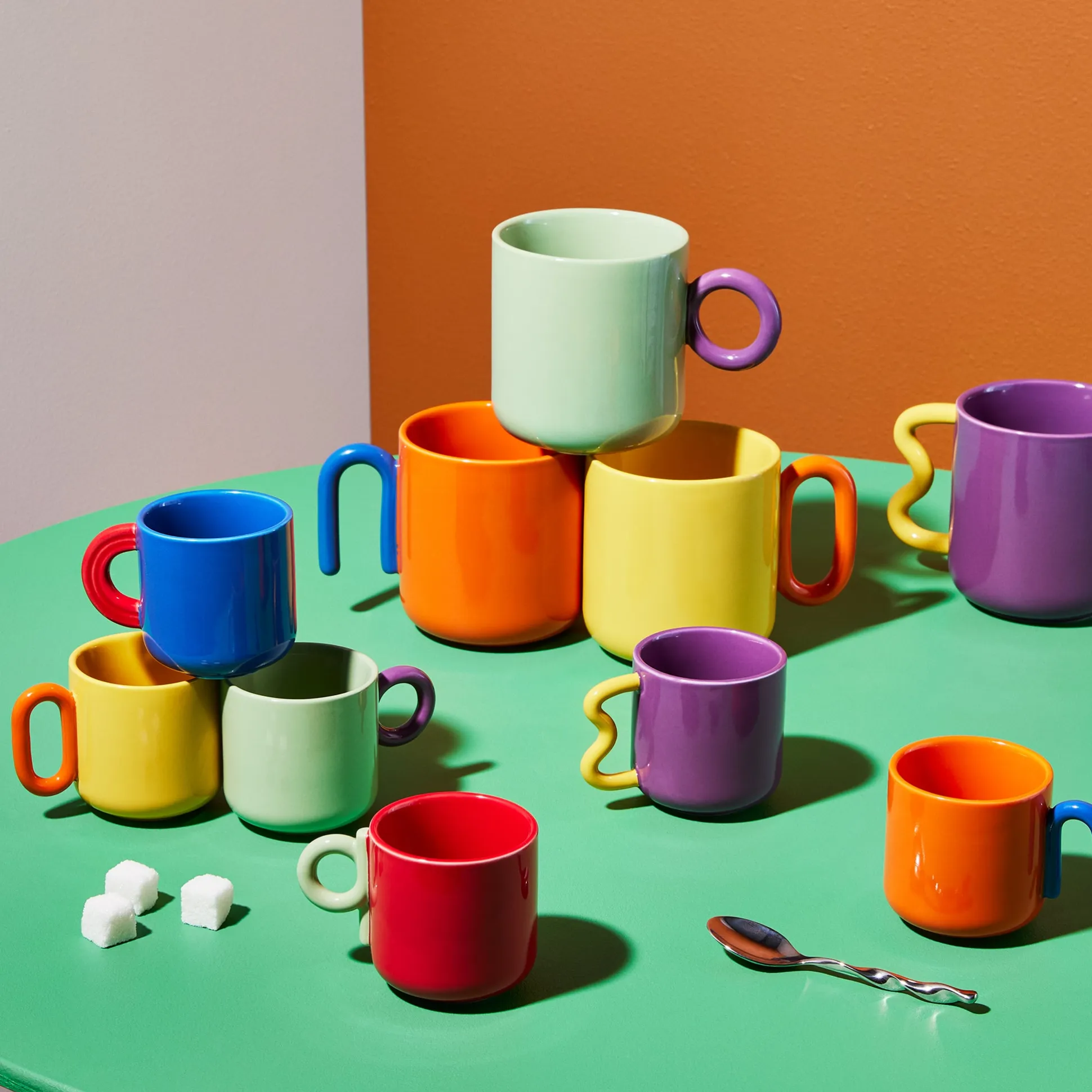 Creative Porcelain Mugs & Espresso Cups - Coffee Mug Set of 4