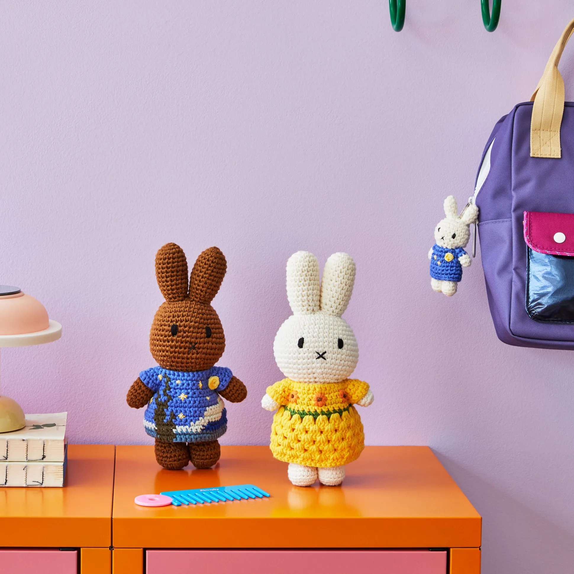 Crocheted Miffy Sunflower Plush Toy