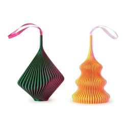3D-Printed Holiday Ornaments - Set of 2