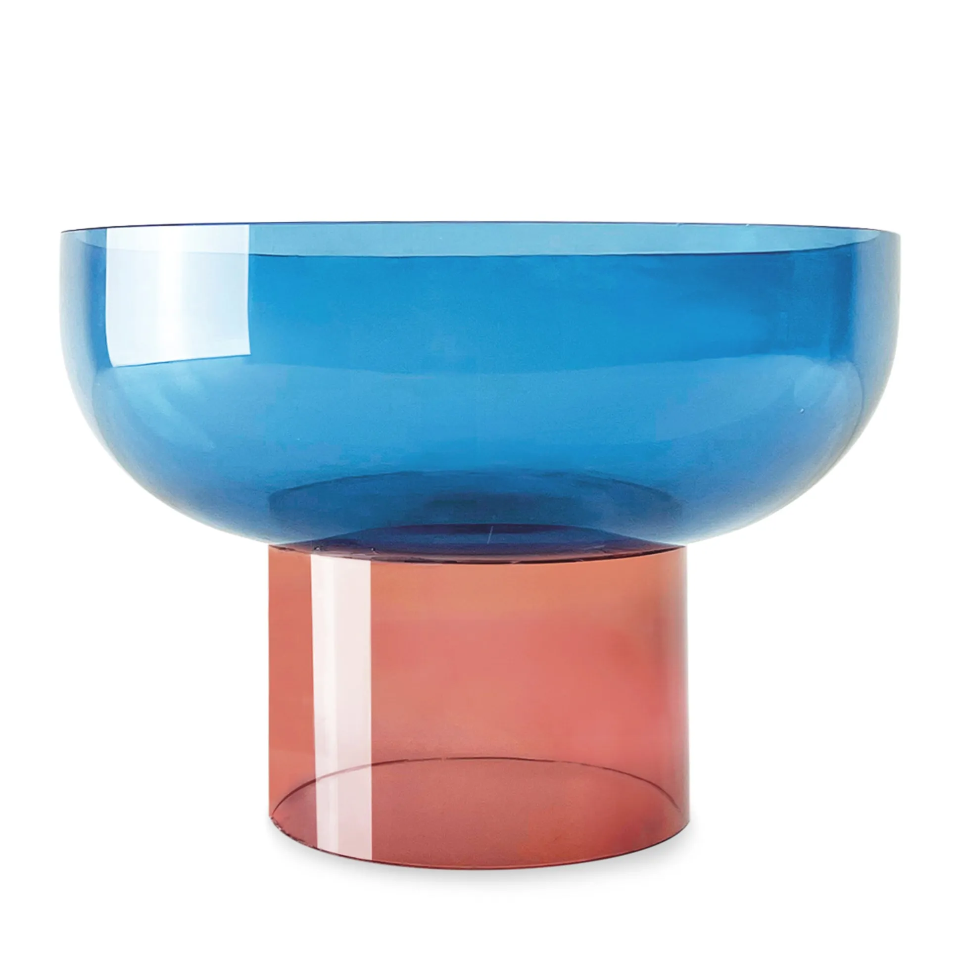 Dual Color Glass Fruit Bowl