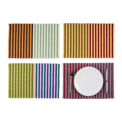 Dusen Dusen Striped Cotton Placemats - Set of 4