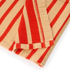 Dusen Dusen Striped Waffle Cotton Bathrobe