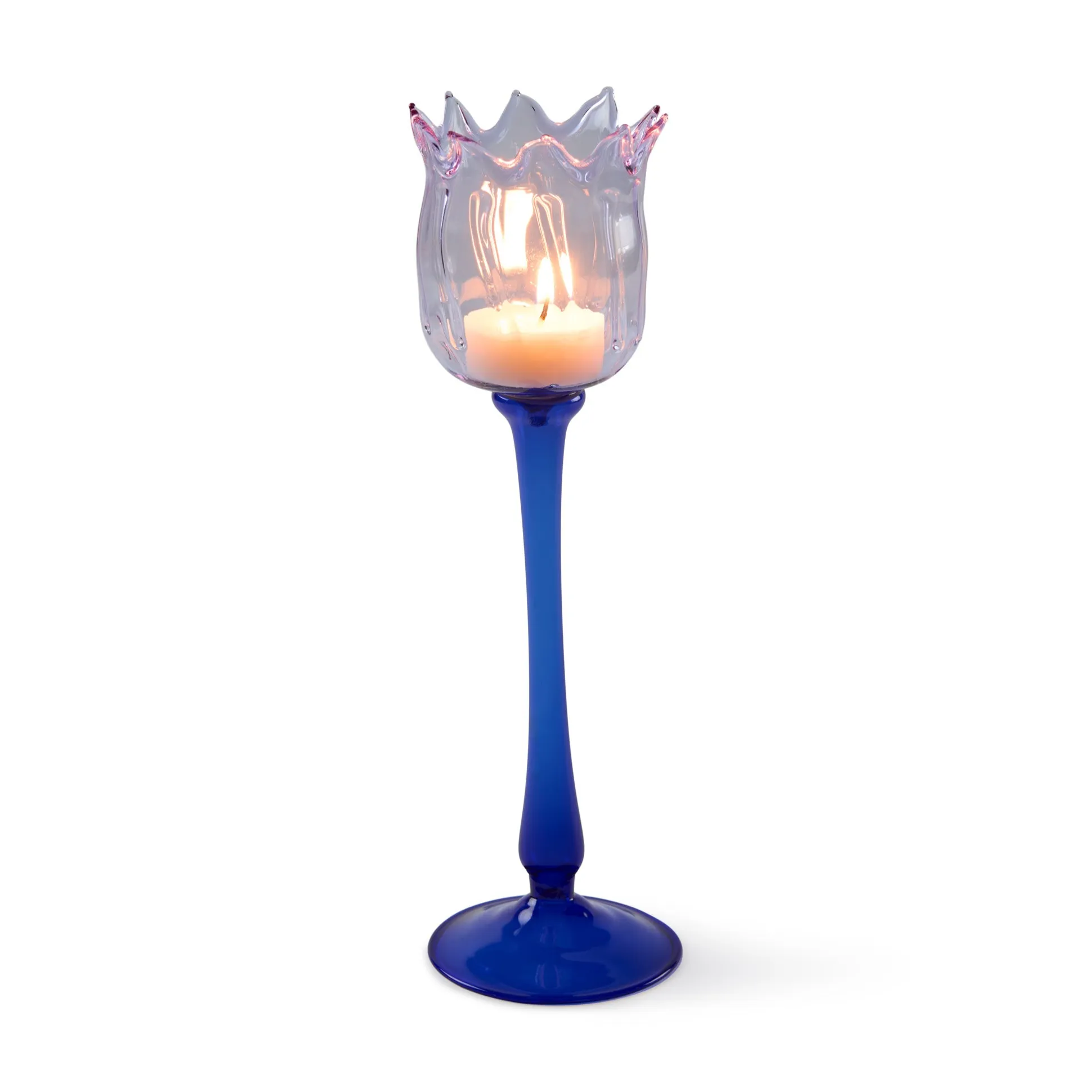 Eternal Blossom Glass Tea Light Holder