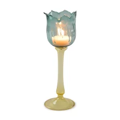 Eternal Blossom Glass Tea Light Holder