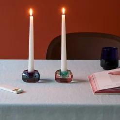 Faceted Octagon Crystal Candleholder