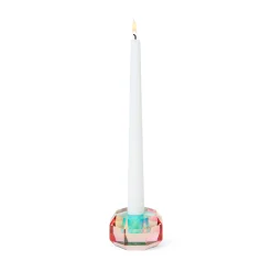 Faceted Octagon Crystal Candleholder
