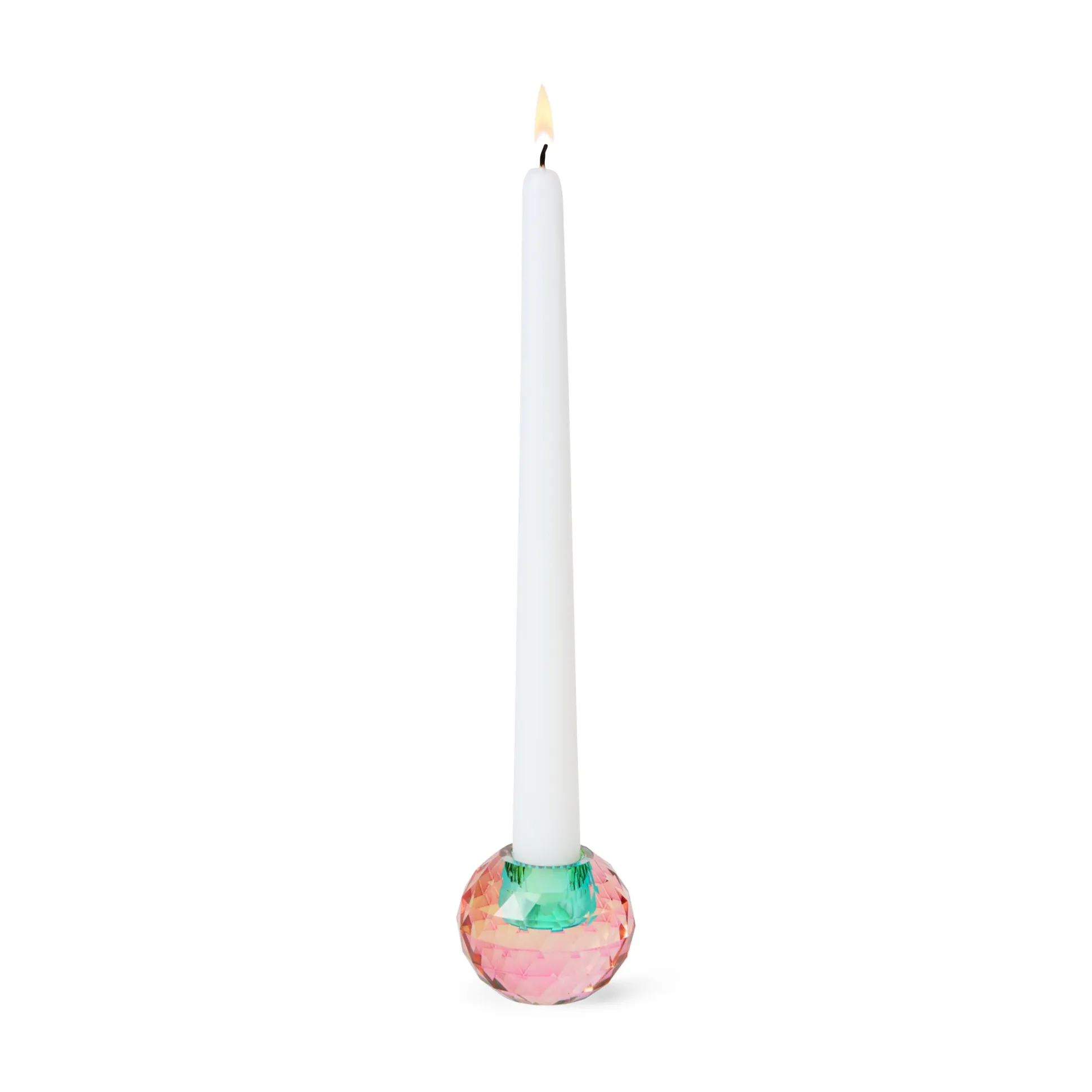 Faceted Orb Crystal Candleholder