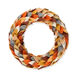 Fall Foliage Felt Wreath